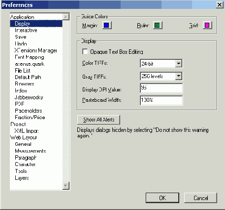  Display   Preferences