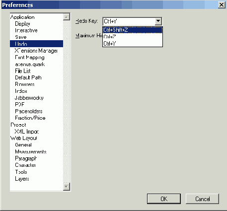  Undo   Preferences