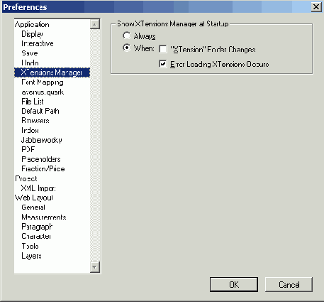  XTension Manager   Preferences